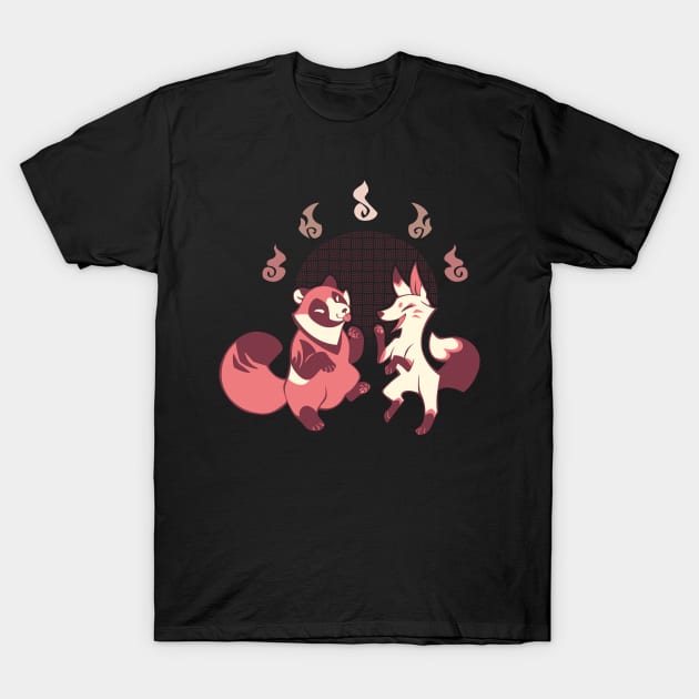 Tanukitsu mischief in mocha flavor T-Shirt by Colordrilos